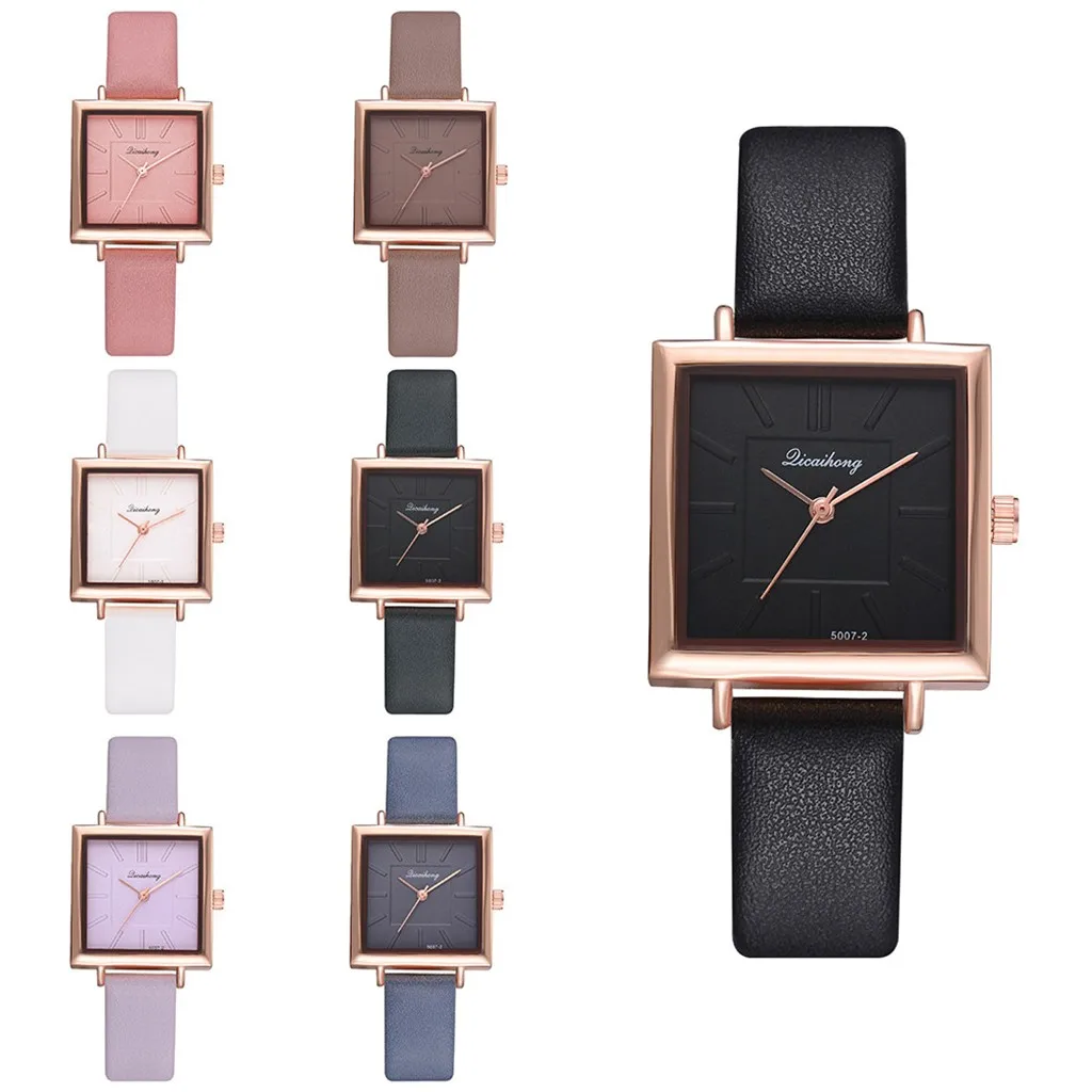 

Women Fashion Casual Sports Watch Leather Smart Watch Simple No Waterproof ас женские Stainless Steel Sound Quartz Watch